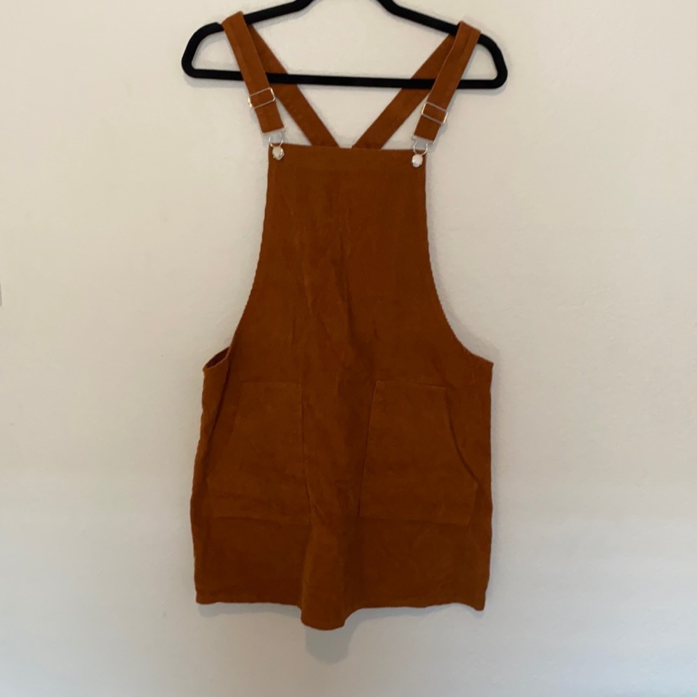Rusty Orange Cotton On Overall Dress